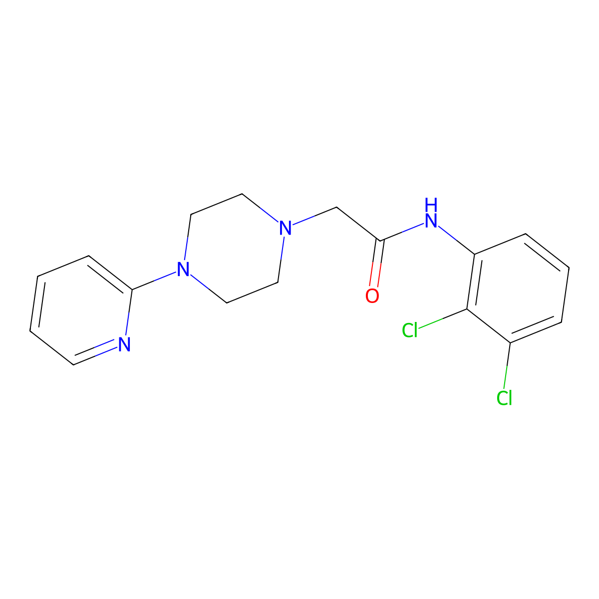 N-(2,3-dichlorophenyl)-2-[4-(2-pyridinyl)piperazino]acetamide molecular structure, CAS 329779-51-3