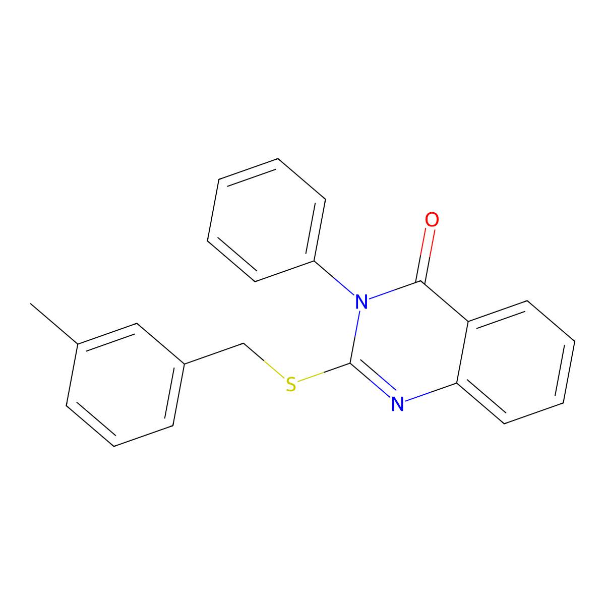 2-{[(3-Methylphenyl)methyl]sulfanyl}-3-phenyl-3,4-dihydroquinazolin-4-one molecular structure, CAS 329779-64-8