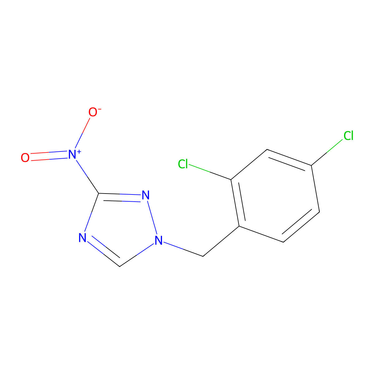 1-[(2,4-Dichlorophenyl)methyl]-3-nitro-1,2,4-triazole molecular structure, CAS 329779-89-7