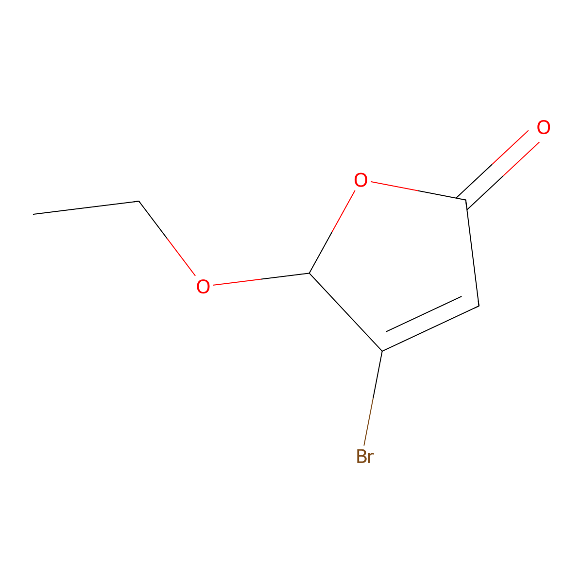 4-Bromo-5-ethoxy-2,5-dihydrofuran-2-one molecular structure, CAS 32978-38-4