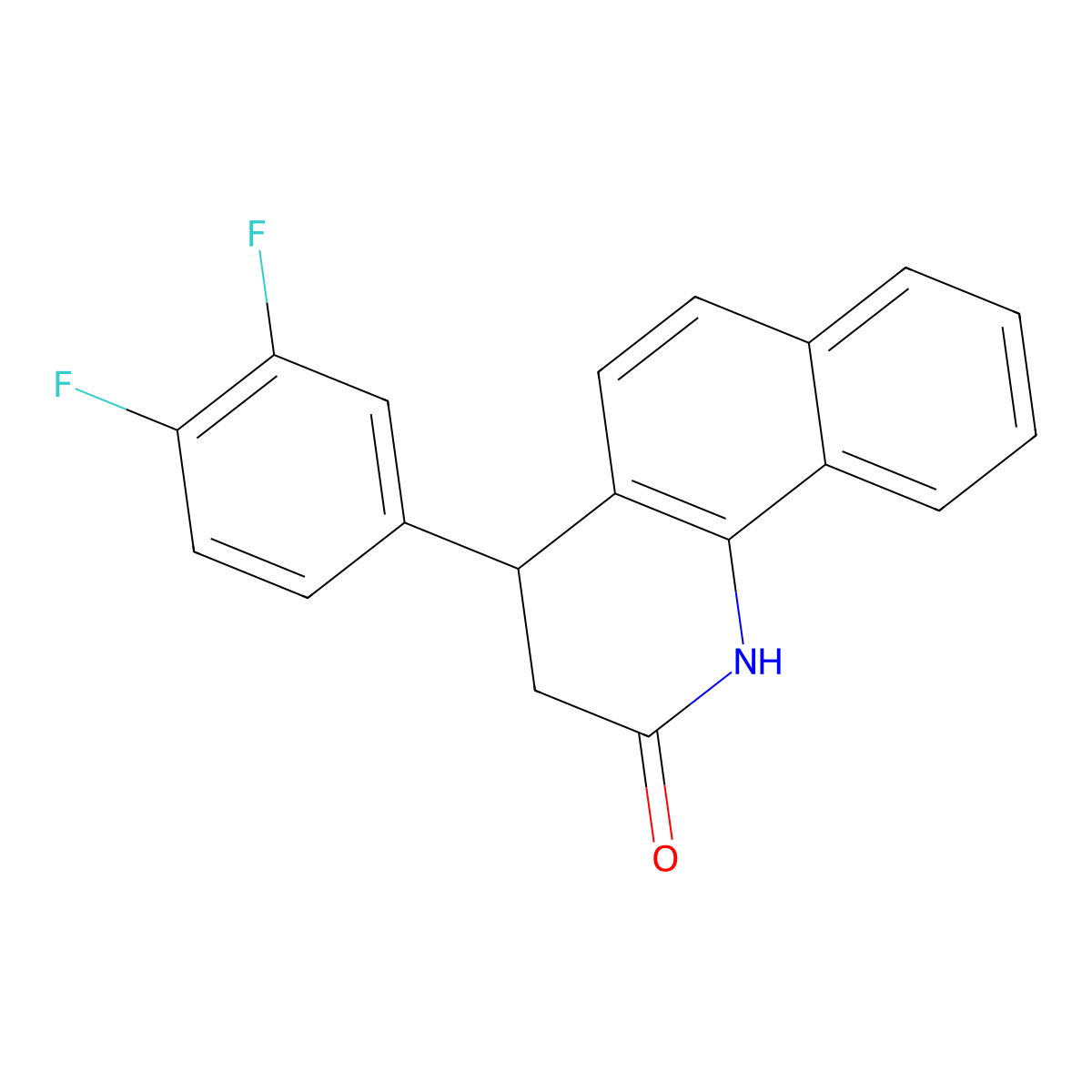 4-(3,4-difluorophenyl)-3,4-dihydrobenzo[h]quinolin-2(1H)-one molecular structure, CAS 329780-00-9