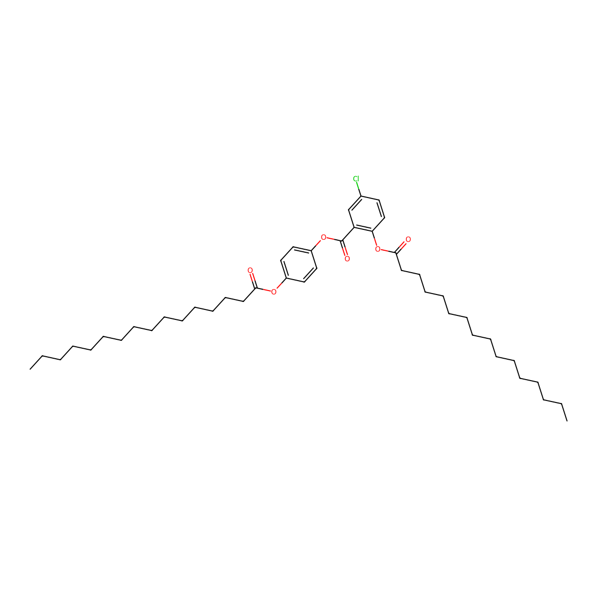 4-(Palmitoyloxy)phenyl 5-chloro-2-(palmitoyloxy)benzoate molecular structure, CAS 329782-21-0