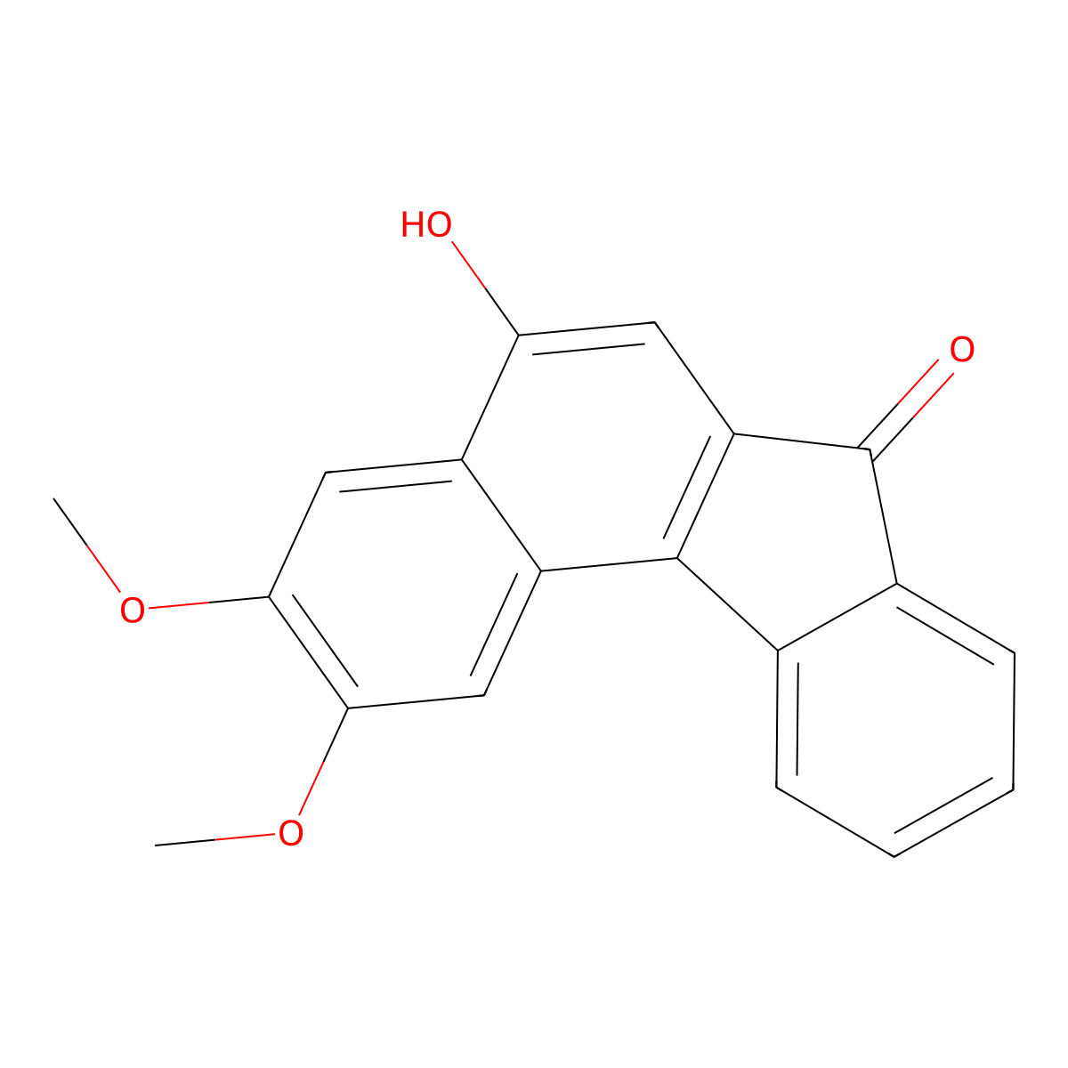 5-Hydroxy-2,3-dimethoxy-7h-benzo[c]fluoren-7-one molecular structure, CAS 329786-30-3