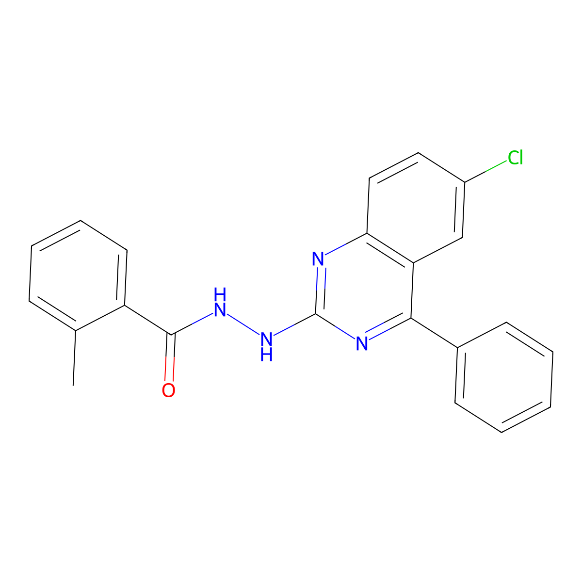 N'-(6-chloro-4-phenylquinazolin-2-yl)-2-methylbenzohydrazide molecular structure, CAS 329786-80-3