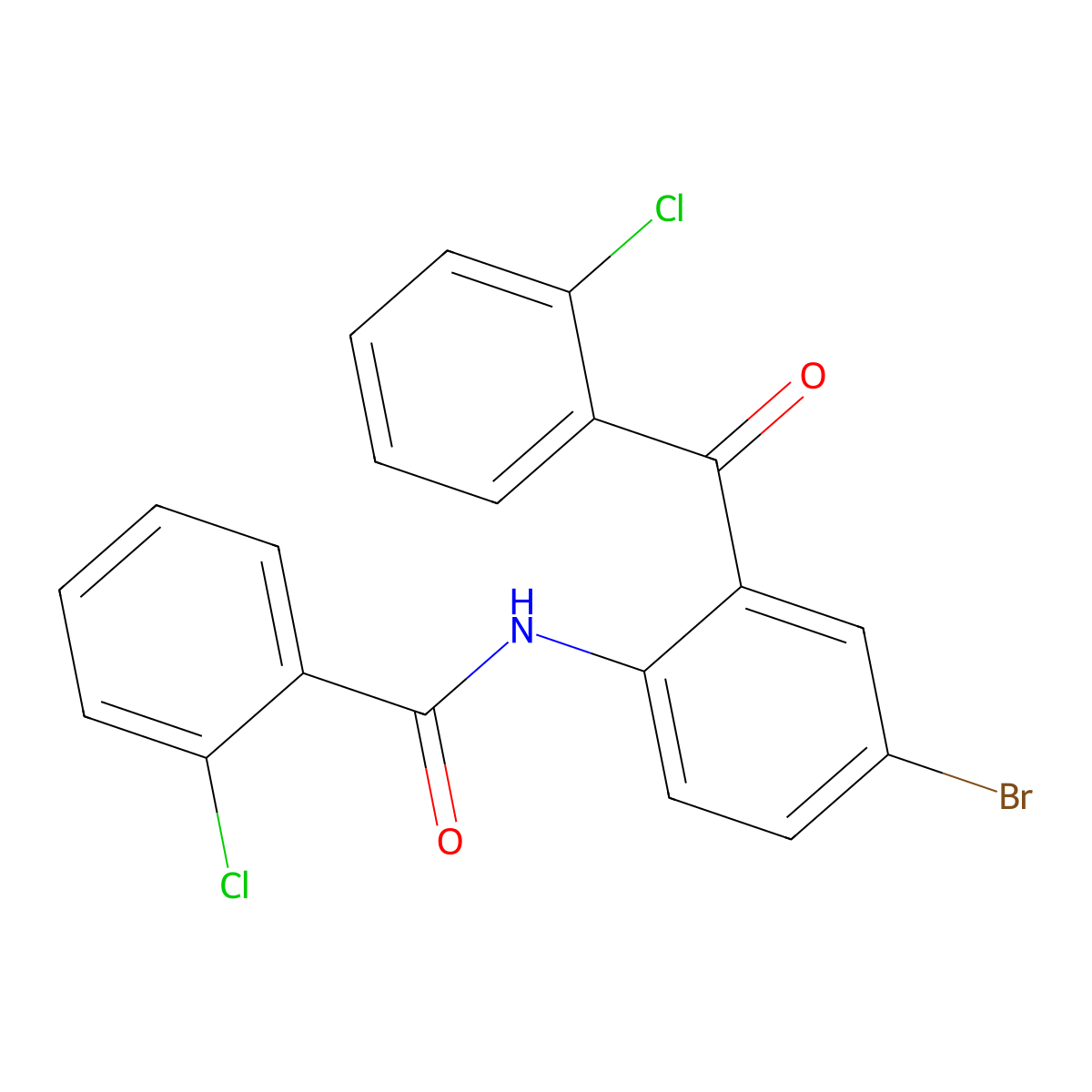 N-[4-bromo-2-(2-chlorobenzoyl)phenyl]-2-chlorobenzamide molecular structure, CAS 329787-18-0