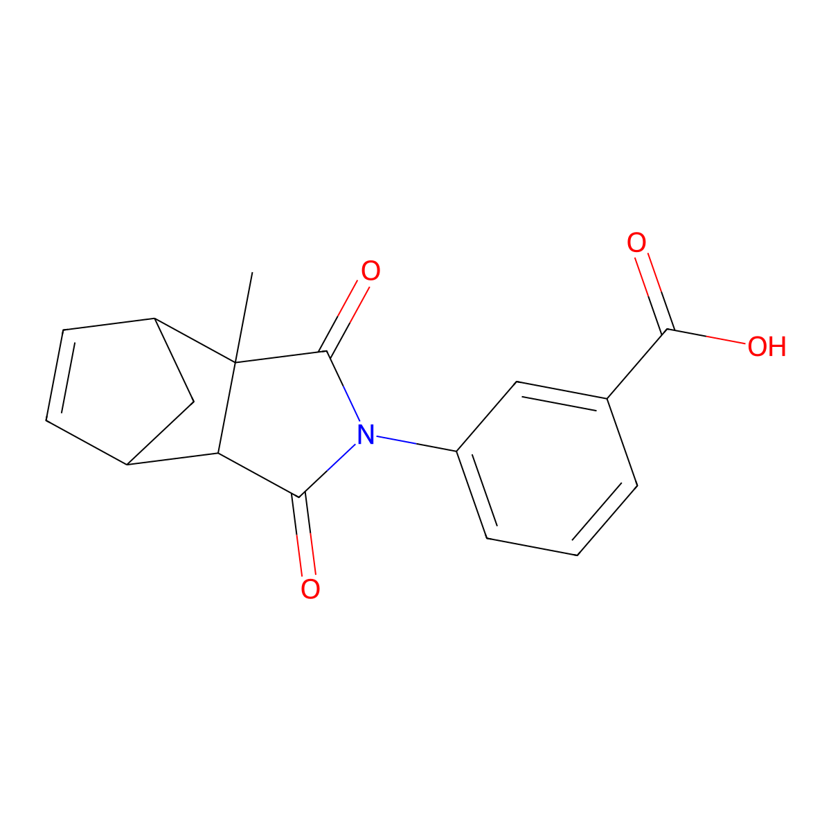 3-(3a-methyl-1,3-dioxo-1,3,3a,4,7,7a-hexahydro-2H-4,7-methanoisoindol-2-yl)benzoic acid molecular structure, CAS 329789-62-0