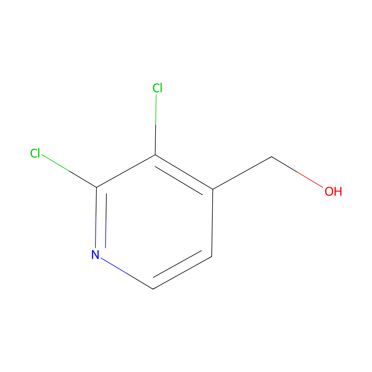 (2,3-Dichloro-4-pyridinyl)methanol molecular structure, CAS 329794-25-4