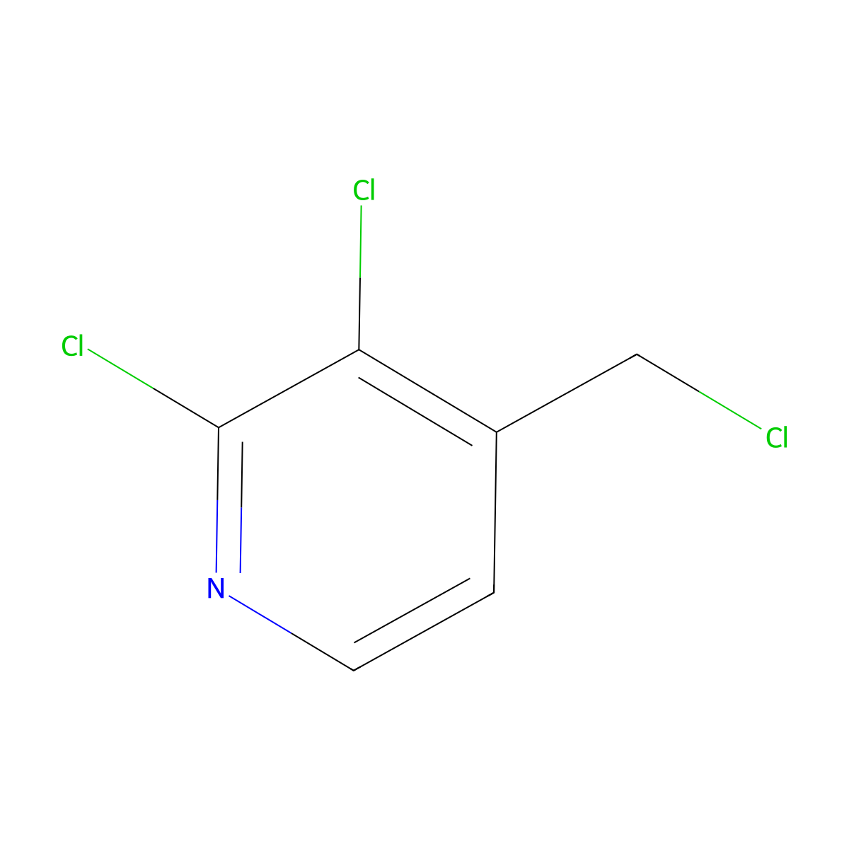 2,3-Dichloro-4-(chloromethyl)pyridine molecular structure, CAS 329794-26-5