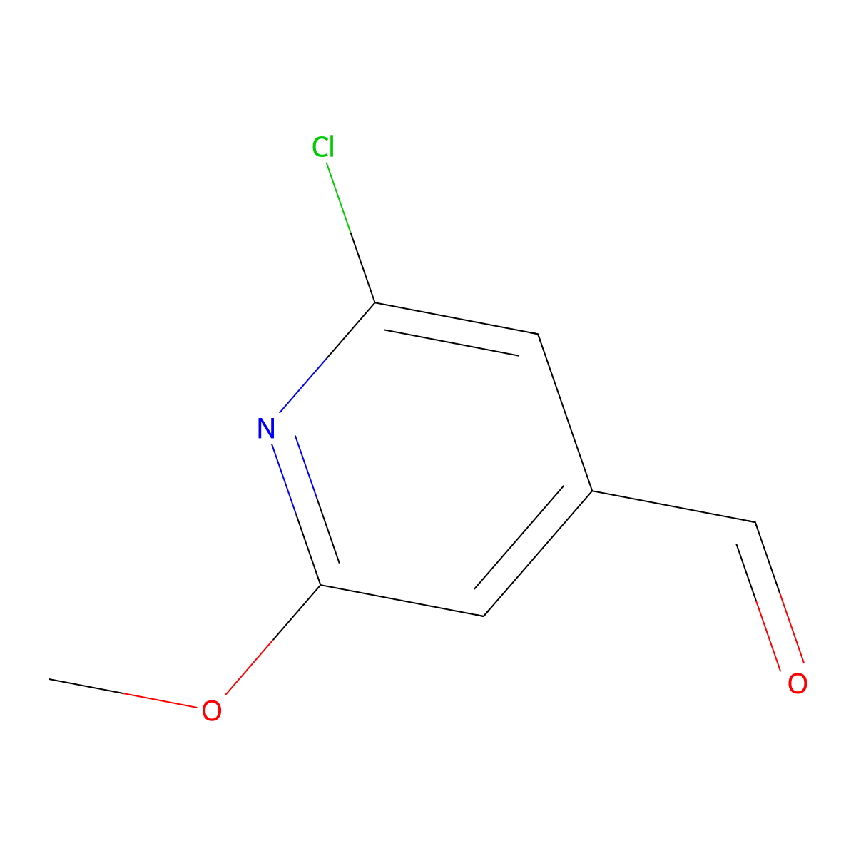 2-Chloro-6-methoxypyridine-4-carbaldehyde molecular structure, CAS 329794-31-2