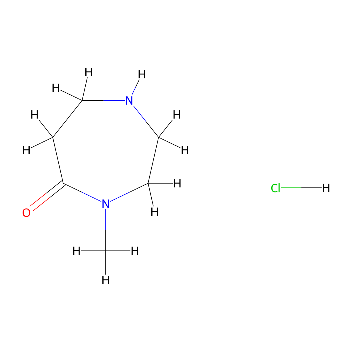 4-Methyl-1,4-diazepan-5-one hydrochloride molecular structure, CAS 329794-41-4