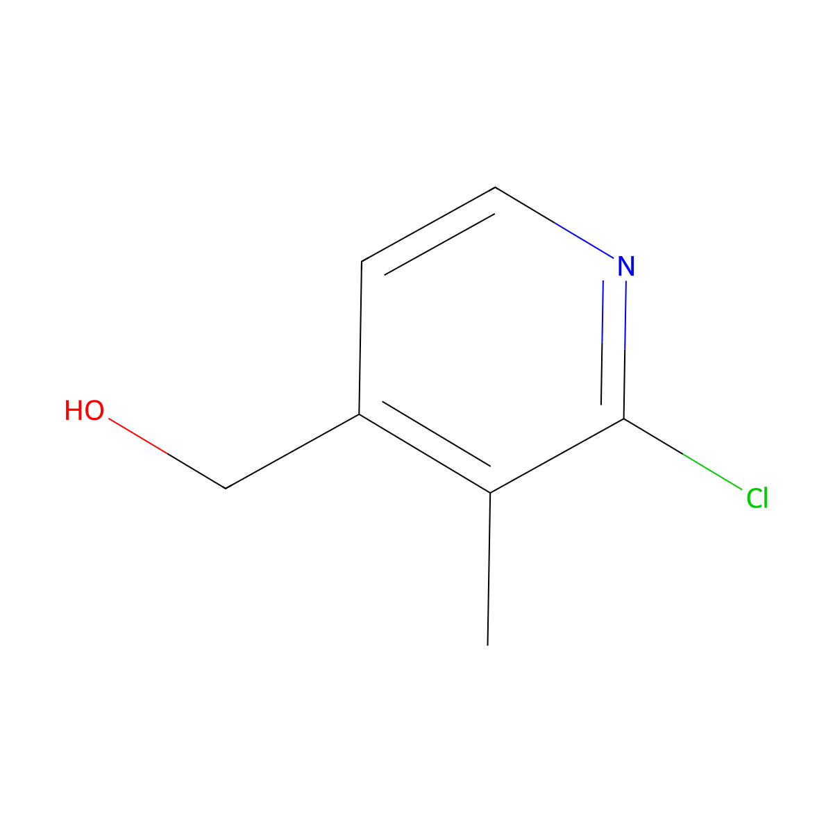 (2-Chloro-3-methylpyridin-4-yl)methanol molecular structure, CAS 329794-45-8