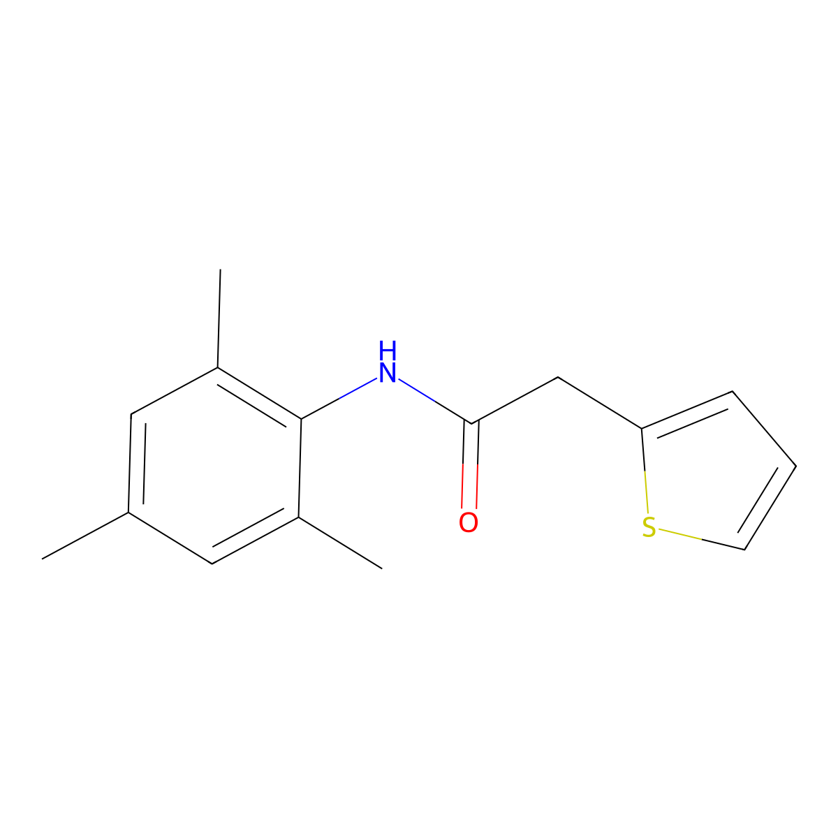 N-mesityl-2-(2-thienyl)acetamide molecular structure, CAS 329795-71-3