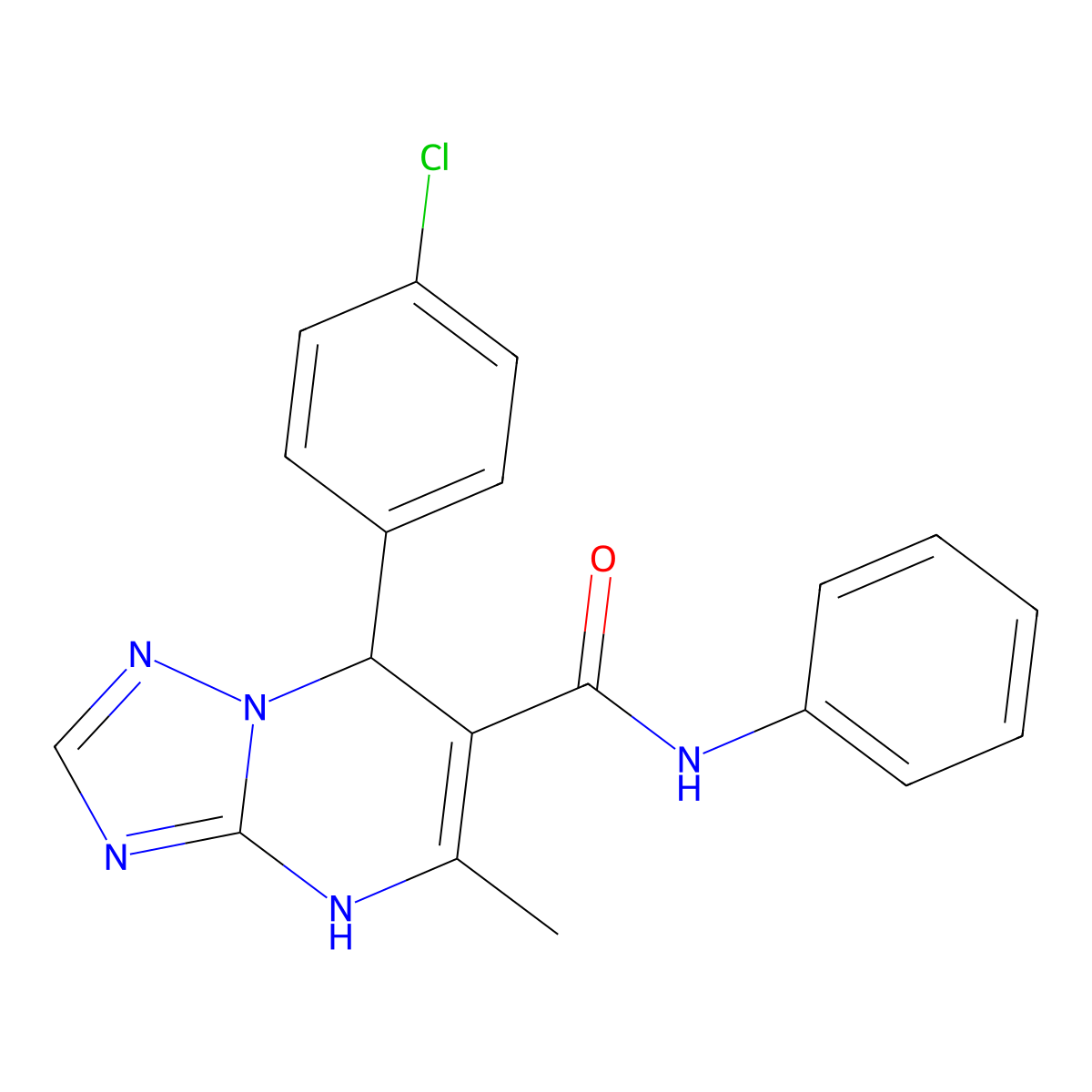 7-(4-chlorophenyl)-5-methyl-N-phenyl-4,7-dihydro-[1,2,4]triazolo[1,5-a]pyrimidine-6-carboxamide molecular structure, CAS 329796-02-3