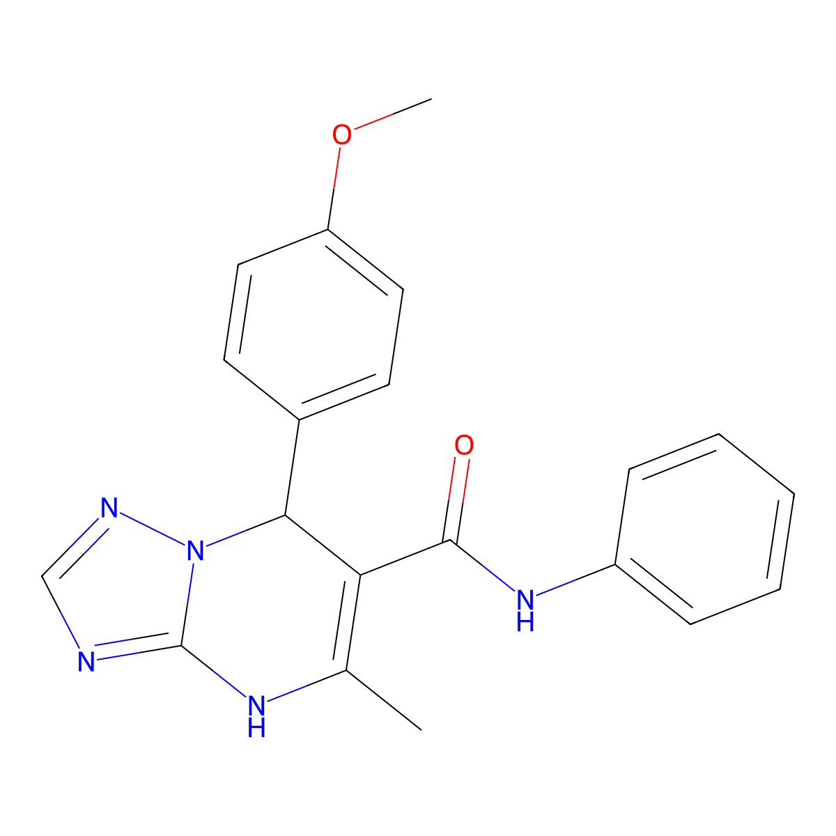 7-(4-methoxyphenyl)-5-methyl-N-phenyl-4,7-dihydro[1,2,4]triazolo[1,5-a]pyrimidine-6-carboxamide molecular structure, CAS 329796-11-4
