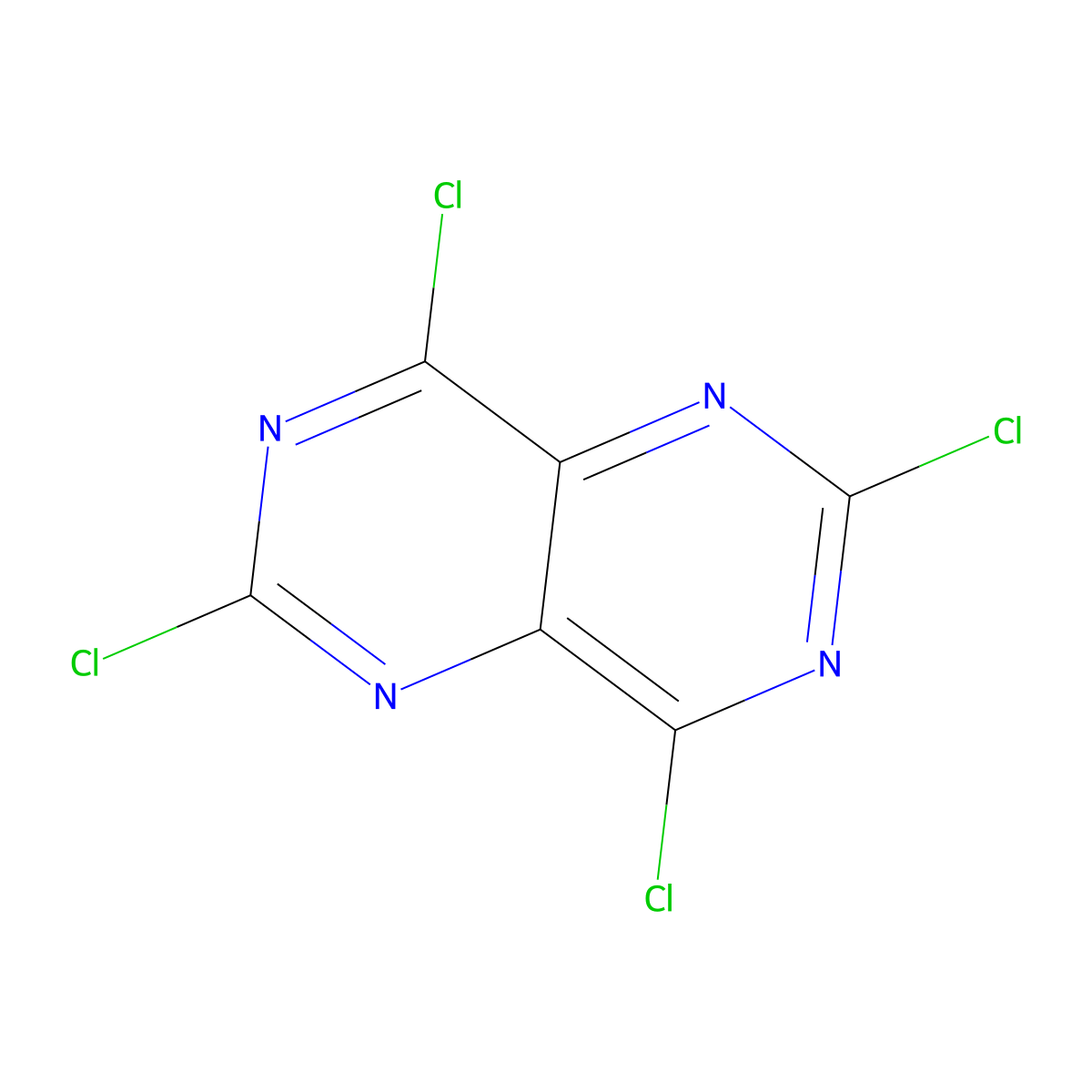 Tetrachloropyrimido[5,4-d]pyrimidine molecular structure, CAS 32980-71-5
