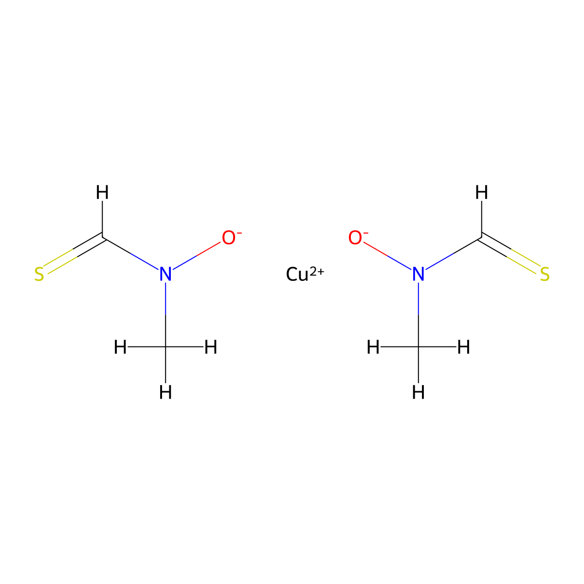 Bis(N-methylthioformohydroxamato)copper molecular structure, CAS 32982-12-0