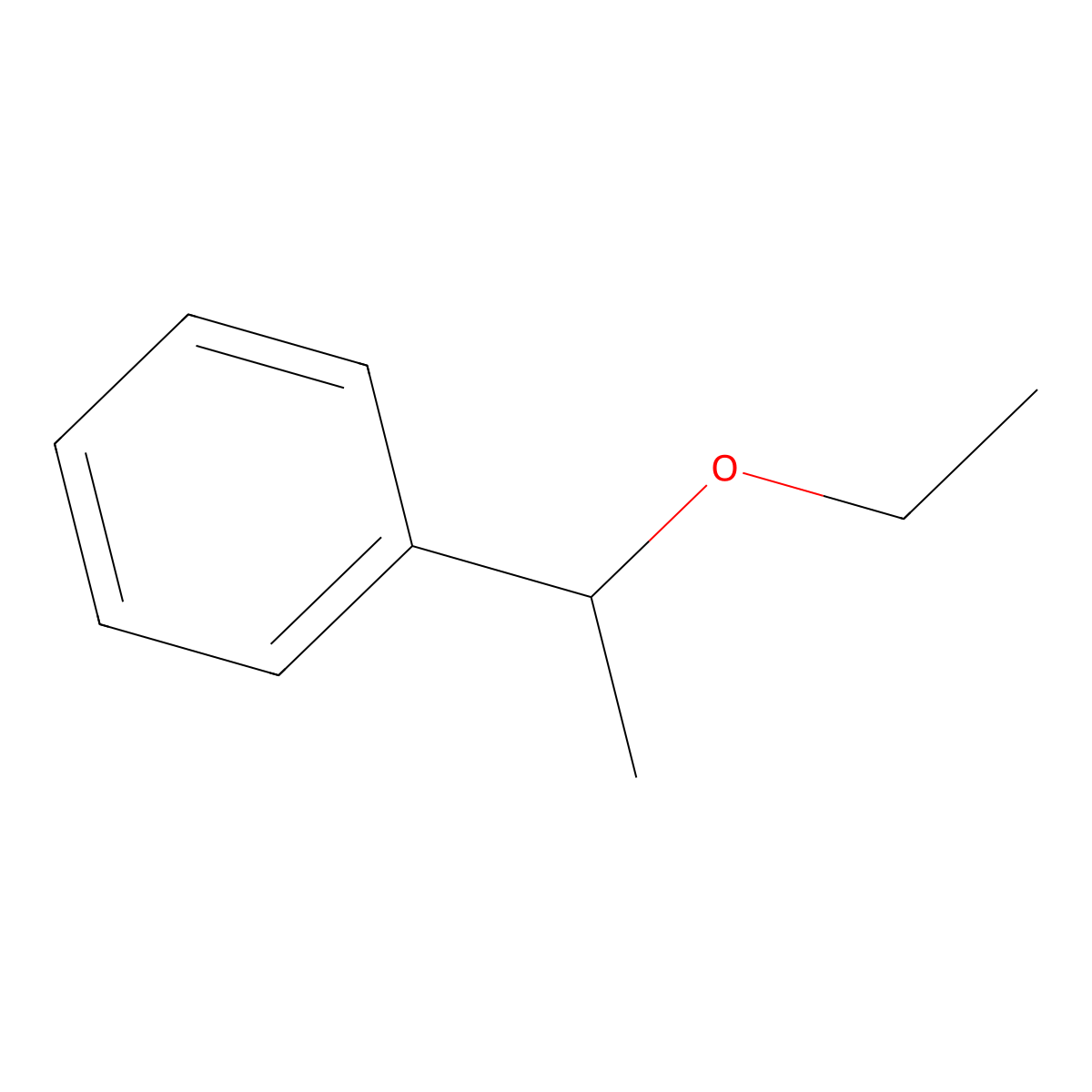 Benzene, (1-ethoxyethyl)- molecular structure, CAS 3299-05-6