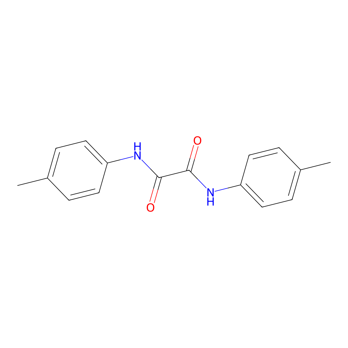 N,N'-Bis(4-tolyl)oxamide molecular structure, CAS 3299-61-4