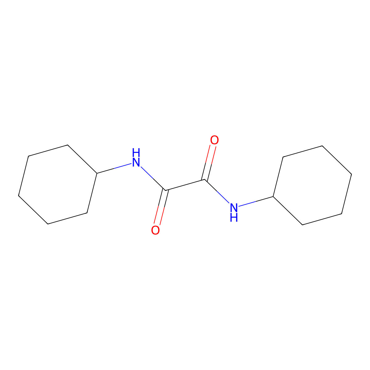 N,N'-Dicyclohexyloxamide molecular structure, CAS 3299-64-7