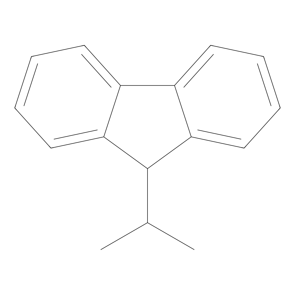 9H-Fluorene, 9-(1-methylethyl)- molecular structure, CAS 3299-99-8