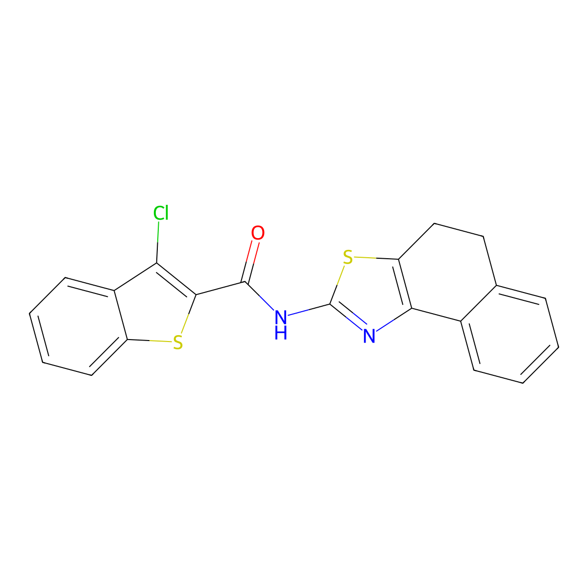3-chloro-N-(4,5-dihydronaphtho[1,2-d]thiazol-2-yl)benzo[b]thiophene-2-carboxamide molecular structure, CAS 329903-09-5