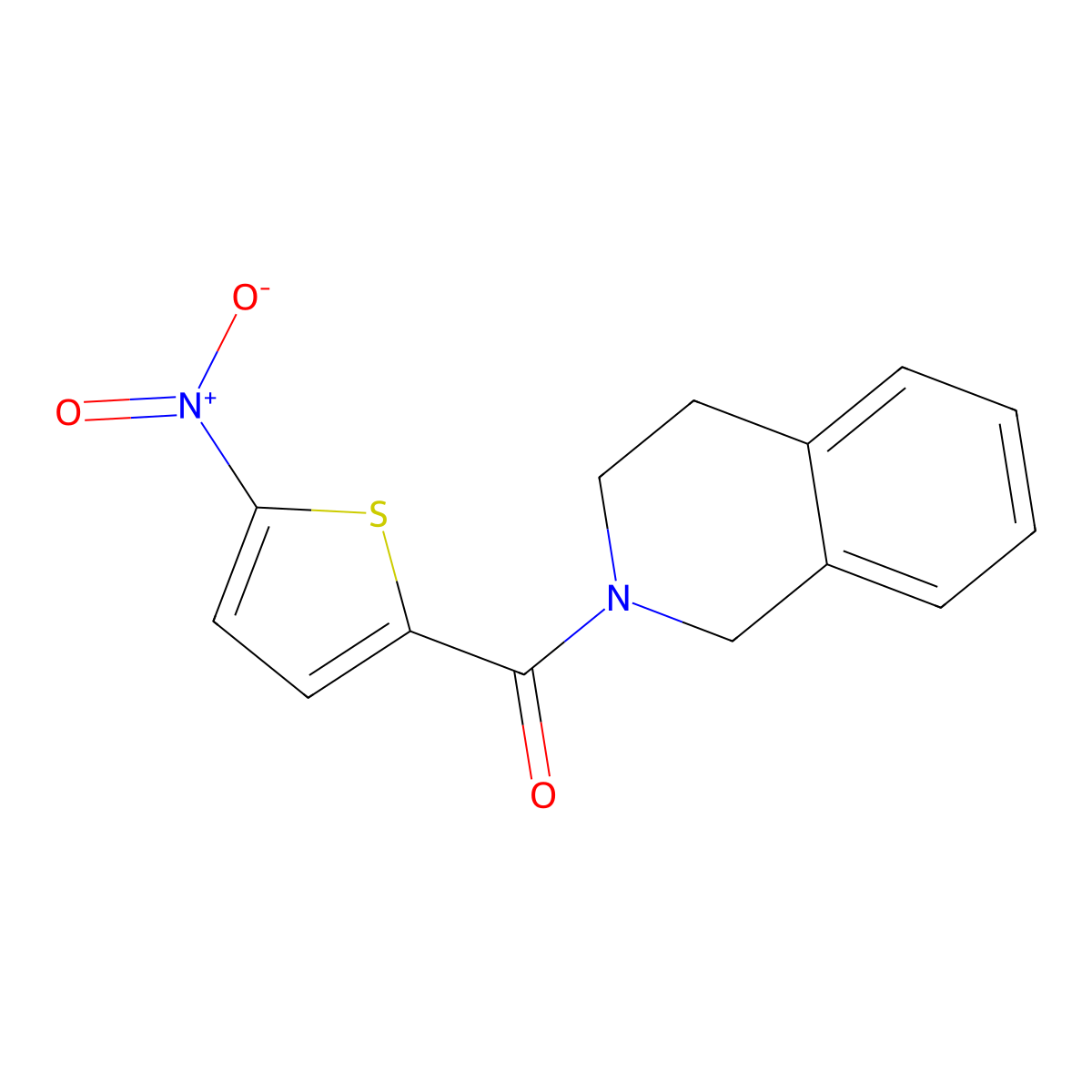 (3,4-dihydroisoquinolin-2(1H)-yl)(5-nitrothiophen-2-yl)methanone molecular structure, CAS 329903-15-3