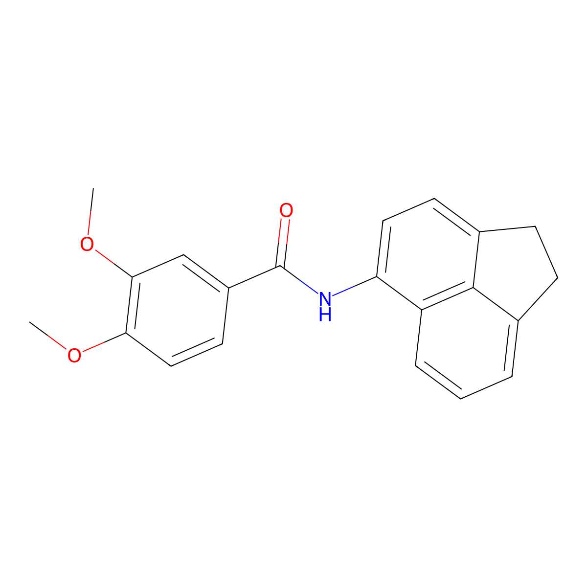 N-(1,2-dihydroacenaphthylen-5-yl)-3,4-dimethoxybenzamide molecular structure, CAS 329903-25-5