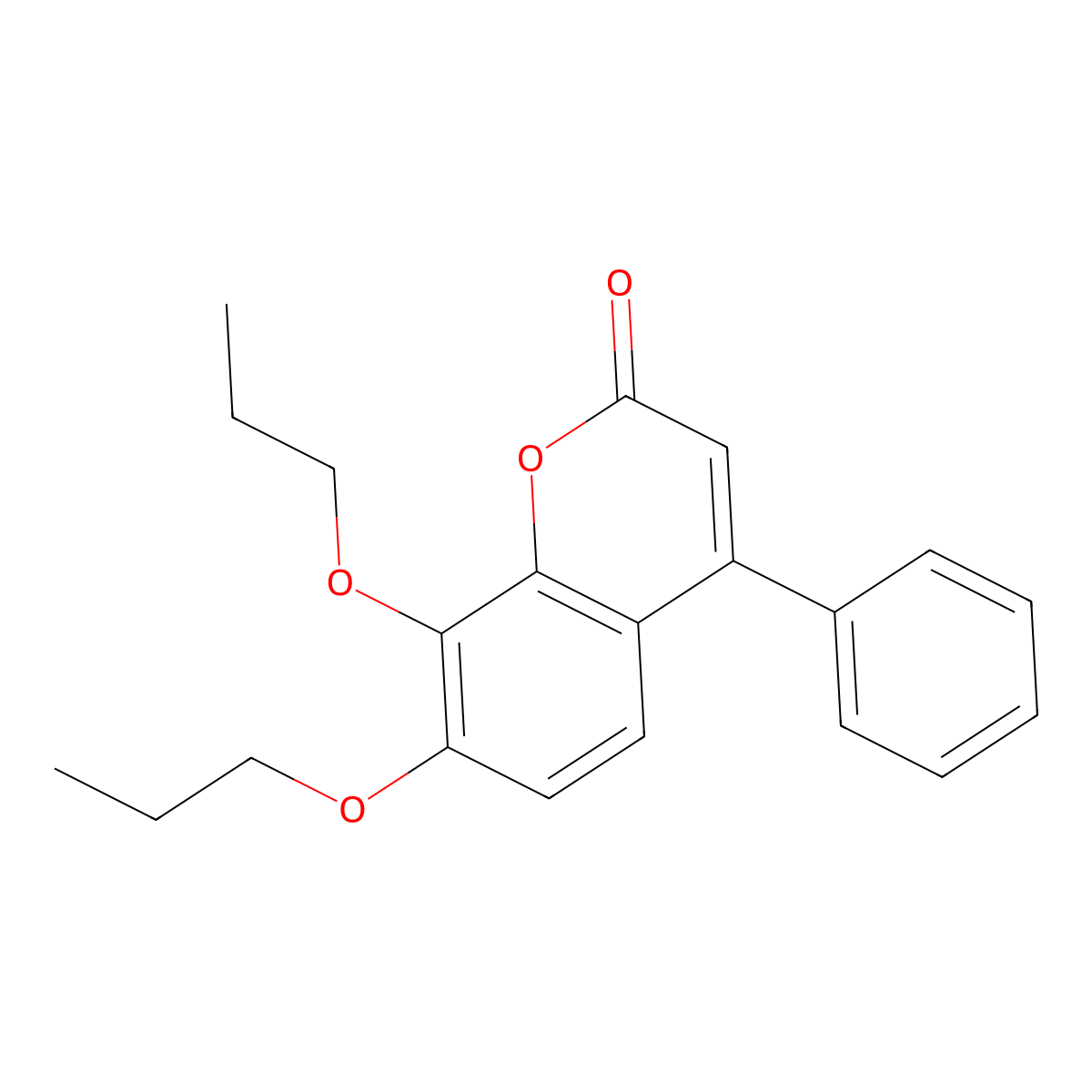 4-phenyl-7,8-dipropoxy-2H-chromen-2-one molecular structure, CAS 329903-94-8