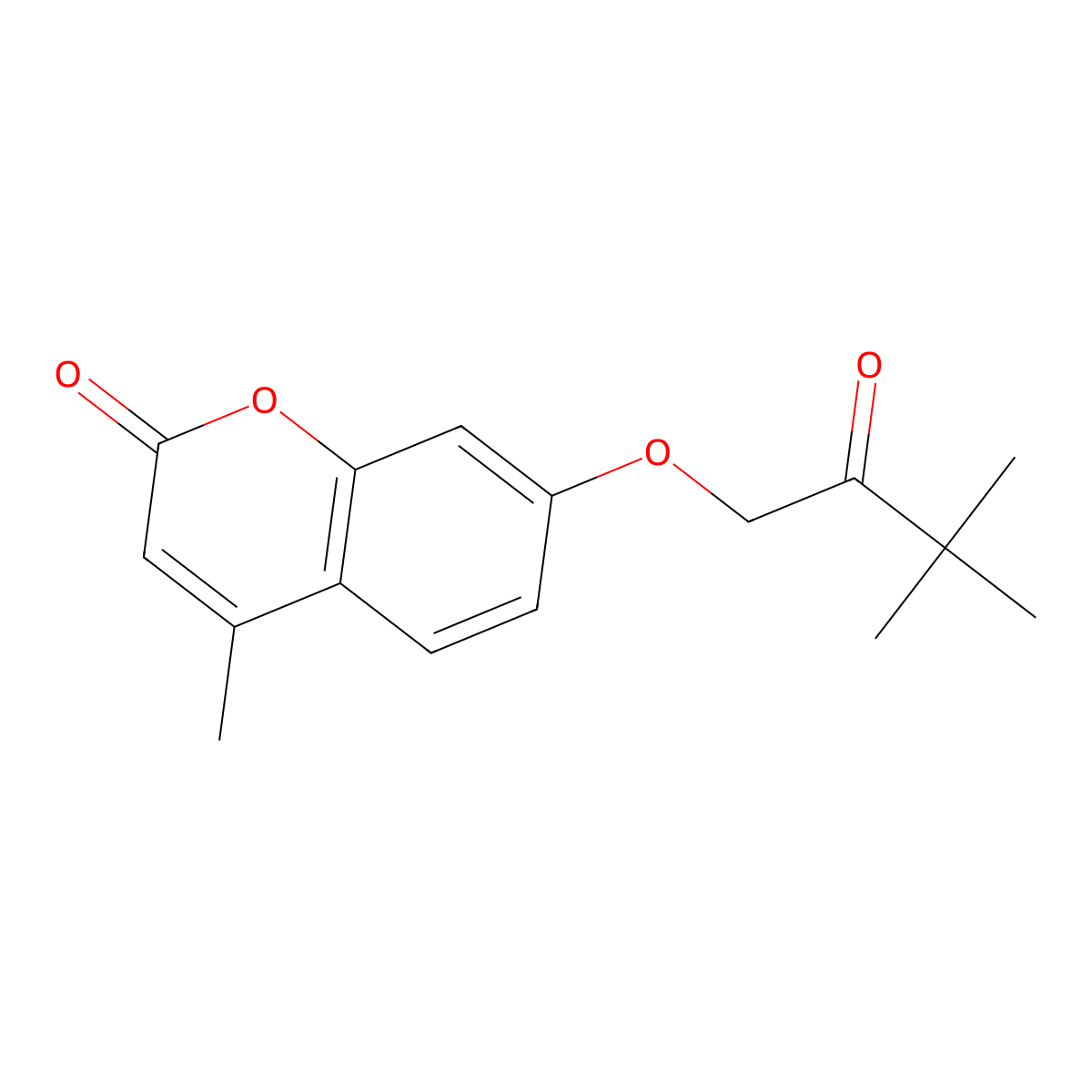 7-(3,3-dimethyl-2-oxobutoxy)-4-methyl-2H-chromen-2-one molecular structure, CAS 329904-01-0