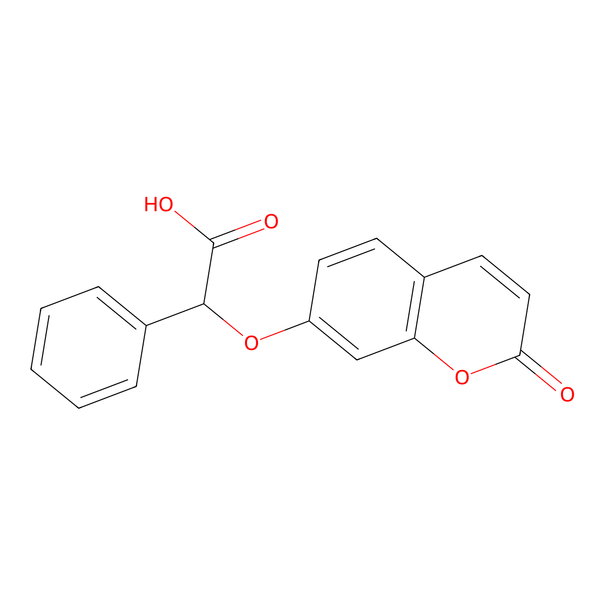2-((2-oxo-2H-chromen-7-yl)oxy)-2-phenylacetic acid molecular structure, CAS 329904-08-7