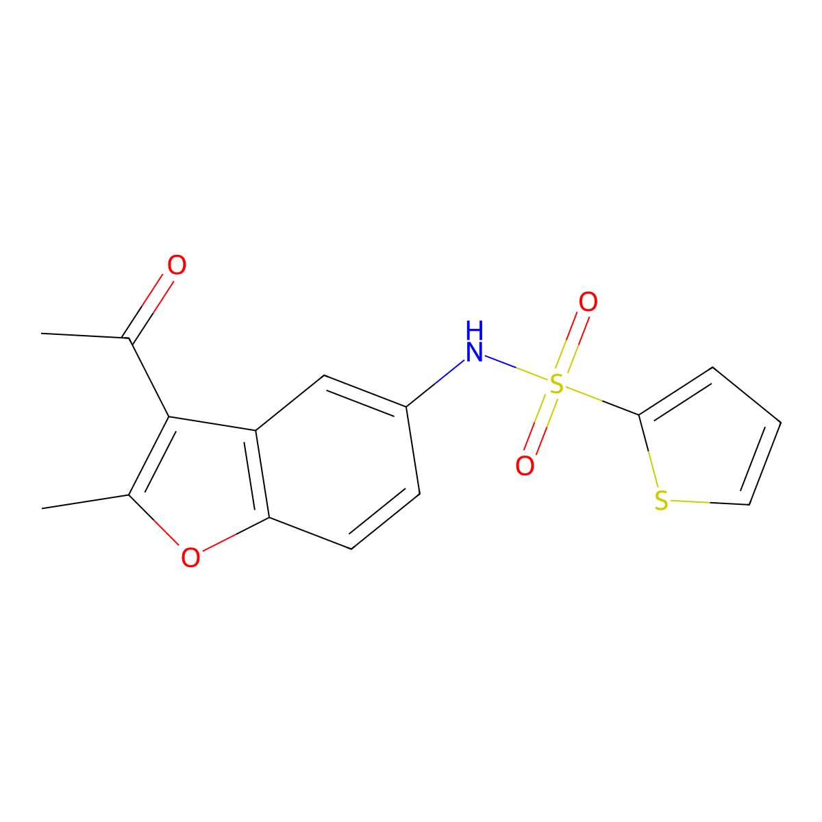 N-(3-acetyl-2-methyl-1-benzofuran-5-yl)-2-thiophenesulfonamide molecular structure, CAS 329905-33-1