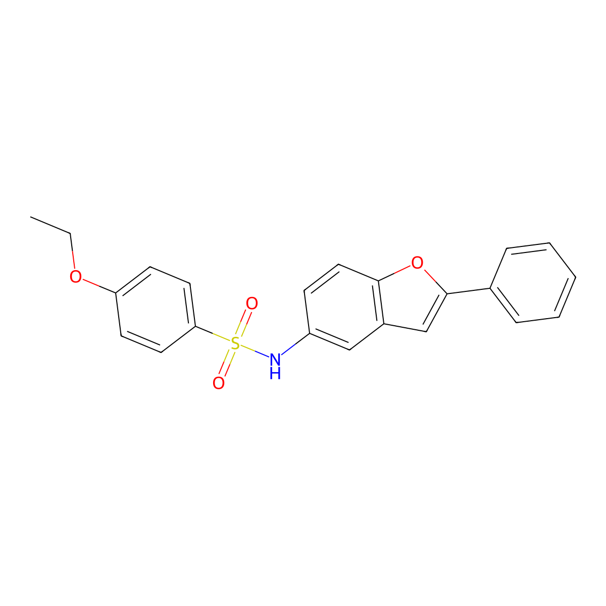 4-ethoxy-N-(2-phenylbenzofuran-5-yl)benzenesulfonamide molecular structure, CAS 329905-63-7