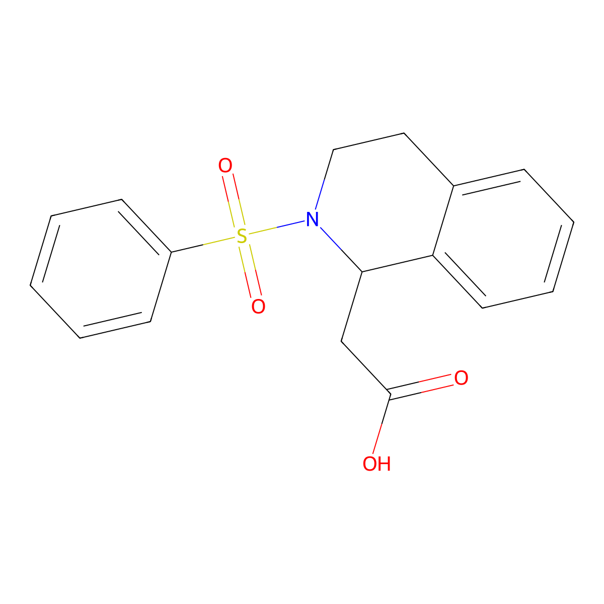 2-[2-(Benzenesulfonyl)-1,2,3,4-tetrahydroisoquinolin-1-yl]acetic acid molecular structure, CAS 329905-83-1
