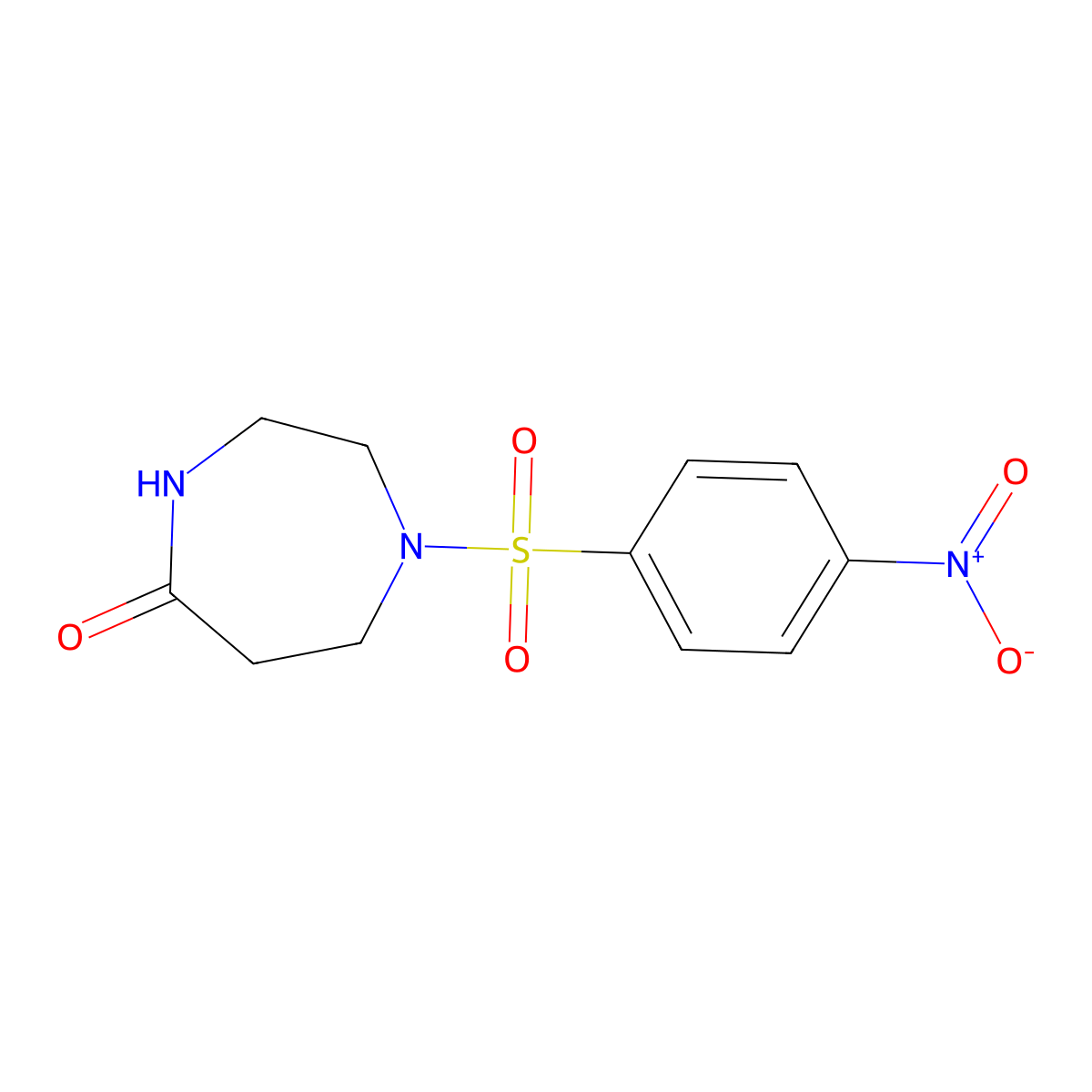 1-(4-Nitrophenyl)sulfonyl-1,4-diazepan-5-one molecular structure, CAS 329905-99-9