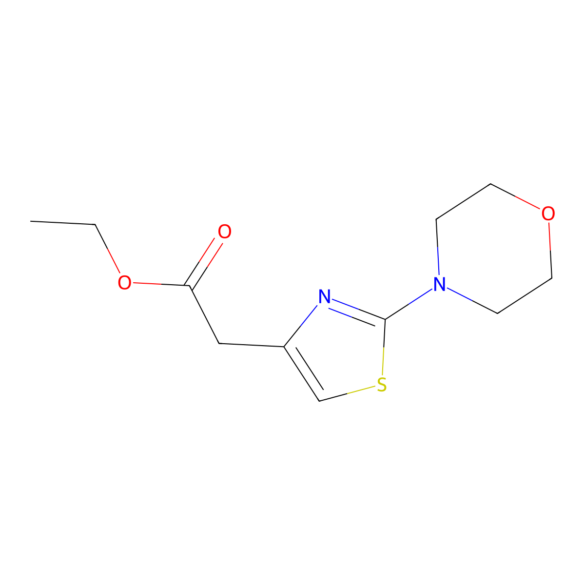 Ethyl 2-(2-morpholinothiazol-4-yl)acetate molecular structure, CAS 329906-01-6