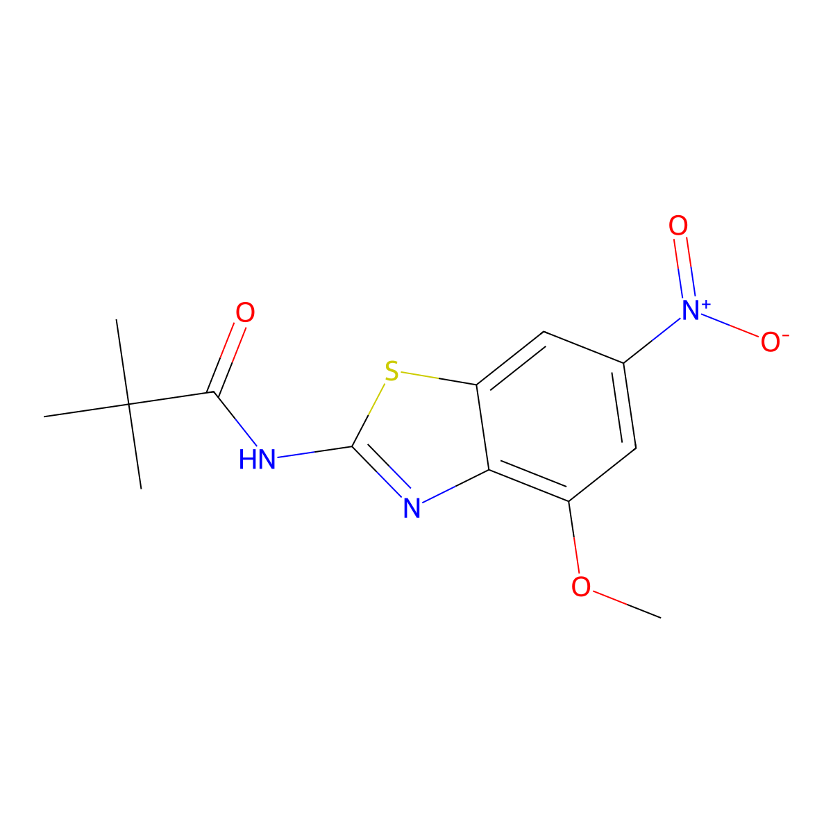 N-(4-methoxy-6-nitro-1,3-benzothiazol-2-yl)-2,2-dimethylpropanamide molecular structure, CAS 329906-14-1