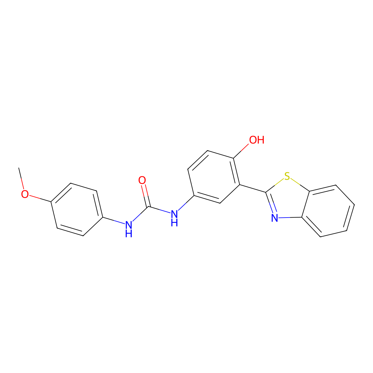 1-(3-(Benzo[d]thiazol-2-yl)-4-hydroxyphenyl)-3-(4-methoxyphenyl)urea molecular structure, CAS 329906-22-1