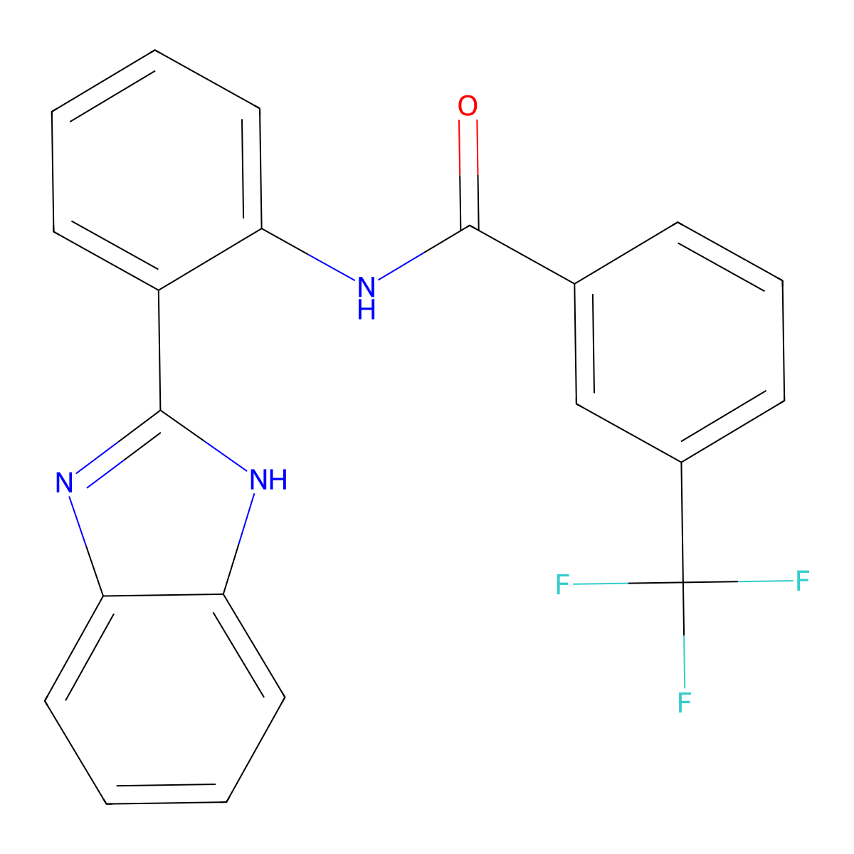 N-[2-(1H-benzimidazol-2-yl)phenyl]-3-(trifluoromethyl)benzamide molecular structure, CAS 329906-35-6