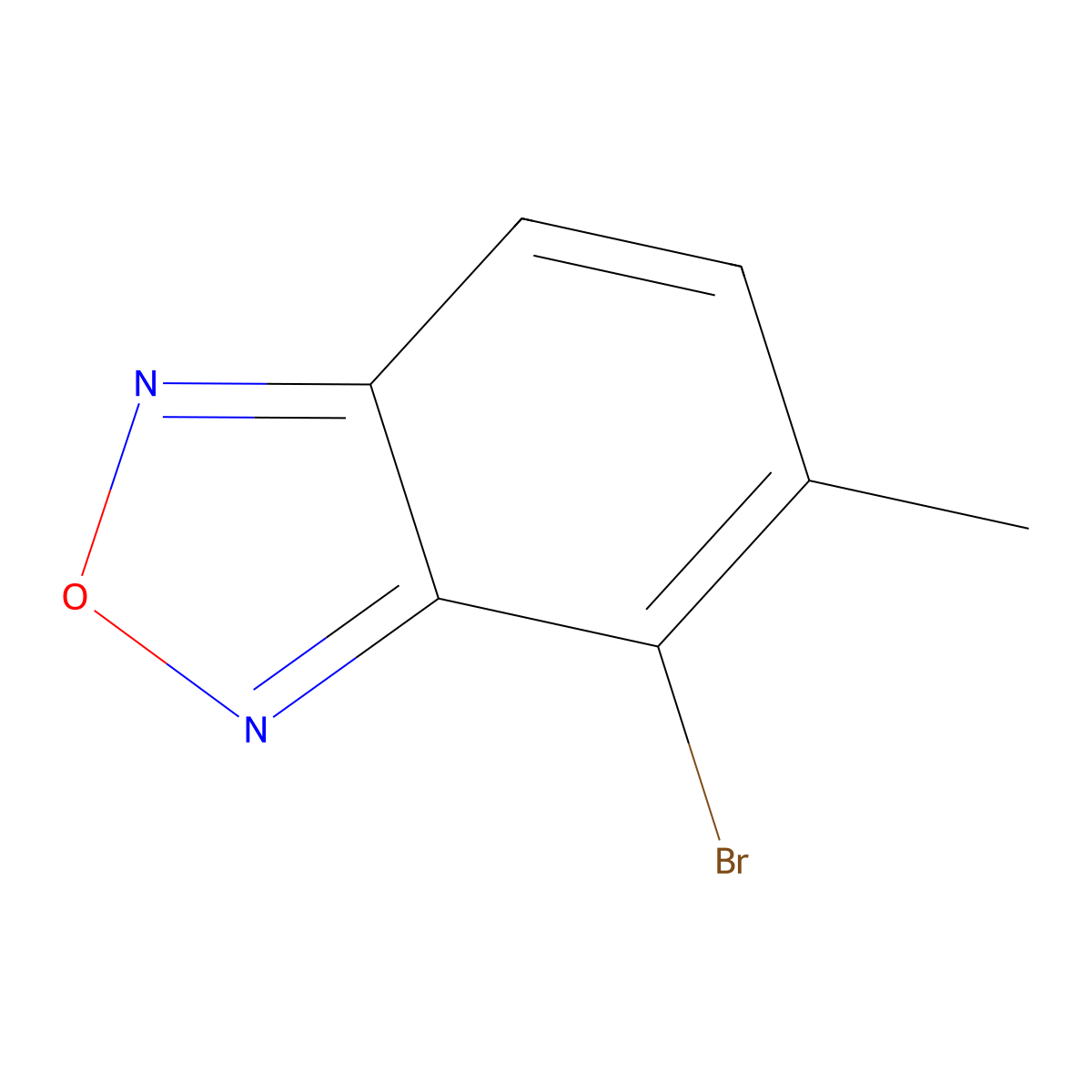 4-Bromo-5-methyl-2,1,3-benzoxadiazole molecular structure, CAS 32991-42-7