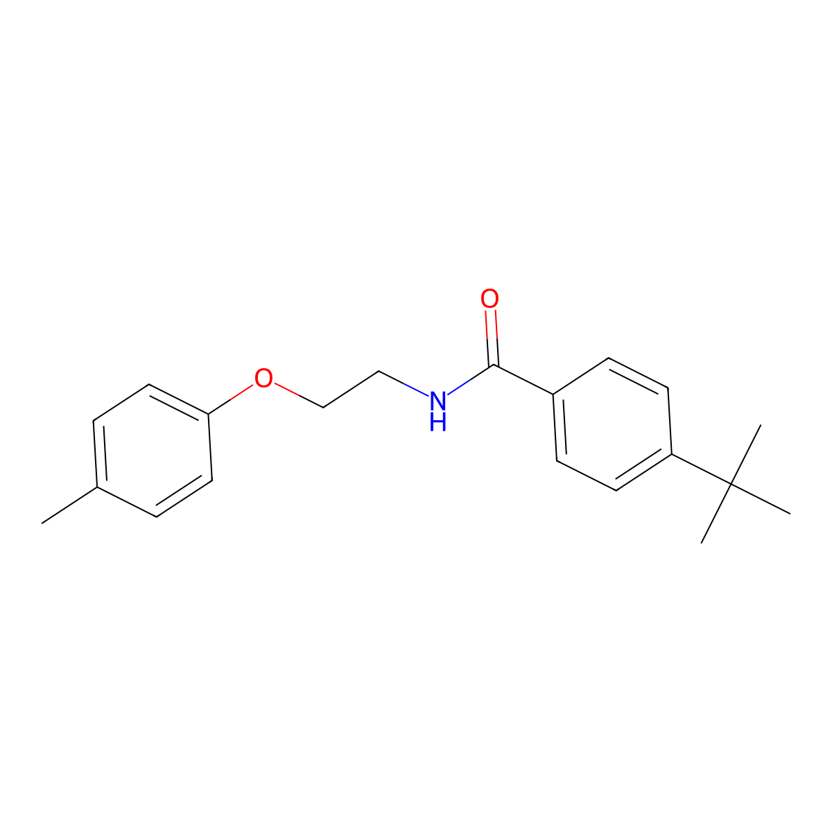 4-tert-butyl-N-[2-(4-methylphenoxy)ethyl]benzamide molecular structure, CAS 329919-39-3