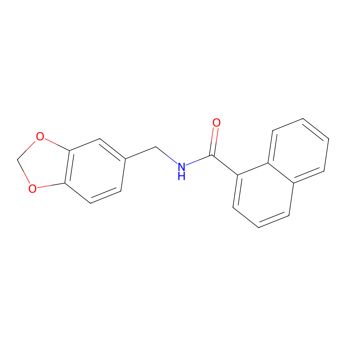 N-(1,3-benzodioxol-5-ylmethyl)naphthalene-1-carboxamide molecular structure, CAS 329919-56-4