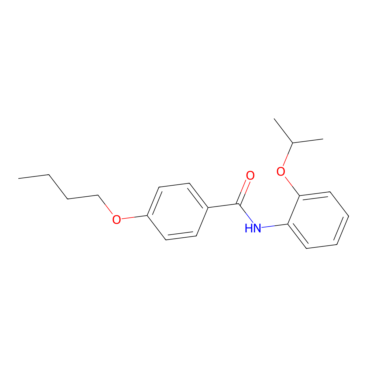4-butoxy-N-(2-propan-2-yloxyphenyl)benzamide molecular structure, CAS 329920-06-1