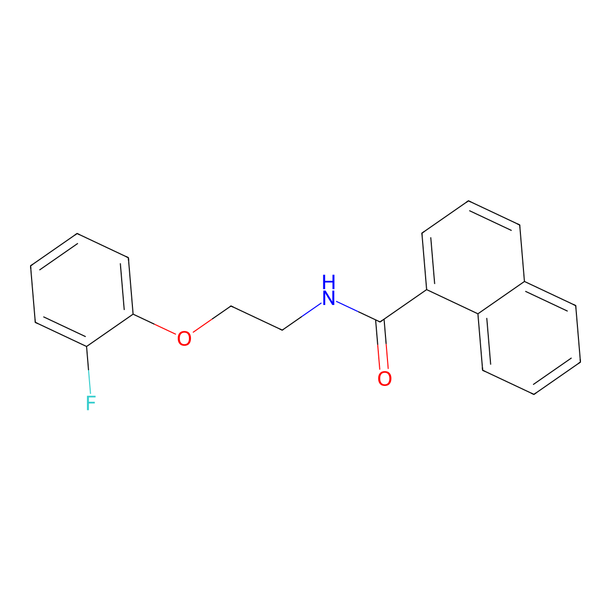 N-[2-(2-fluorophenoxy)ethyl]naphthalene-1-carboxamide molecular structure, CAS 329920-08-3