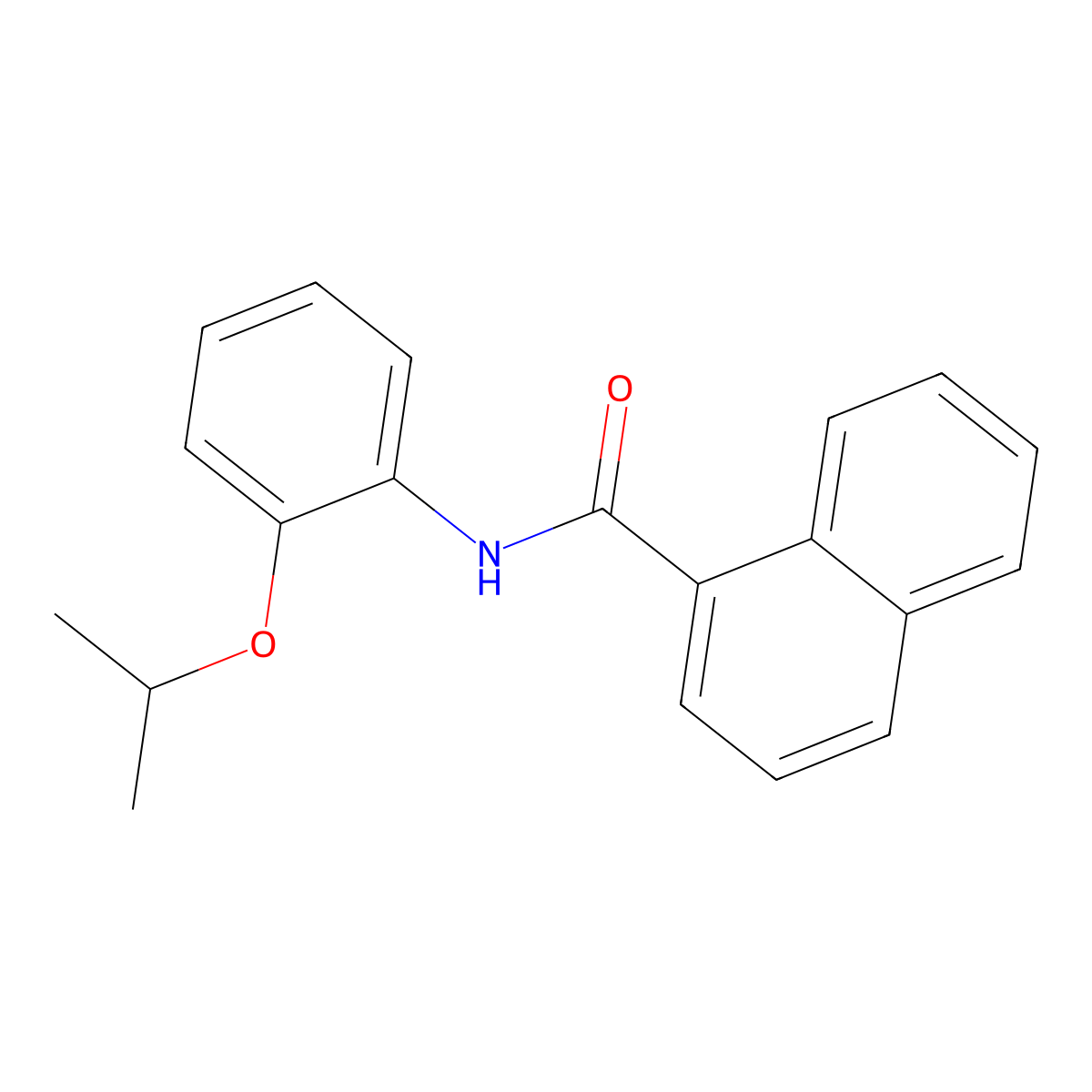N-(2-propan-2-yloxyphenyl)naphthalene-1-carboxamide molecular structure, CAS 329920-10-7