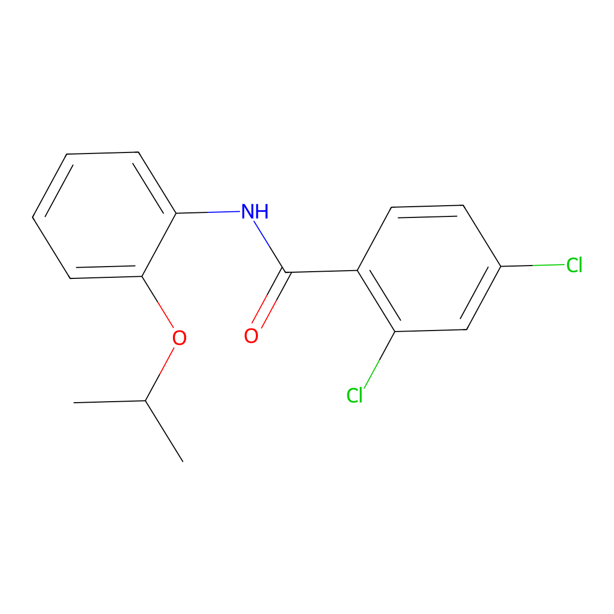 2,4-dichloro-N-(2-propan-2-yloxyphenyl)benzamide molecular structure, CAS 329920-21-0