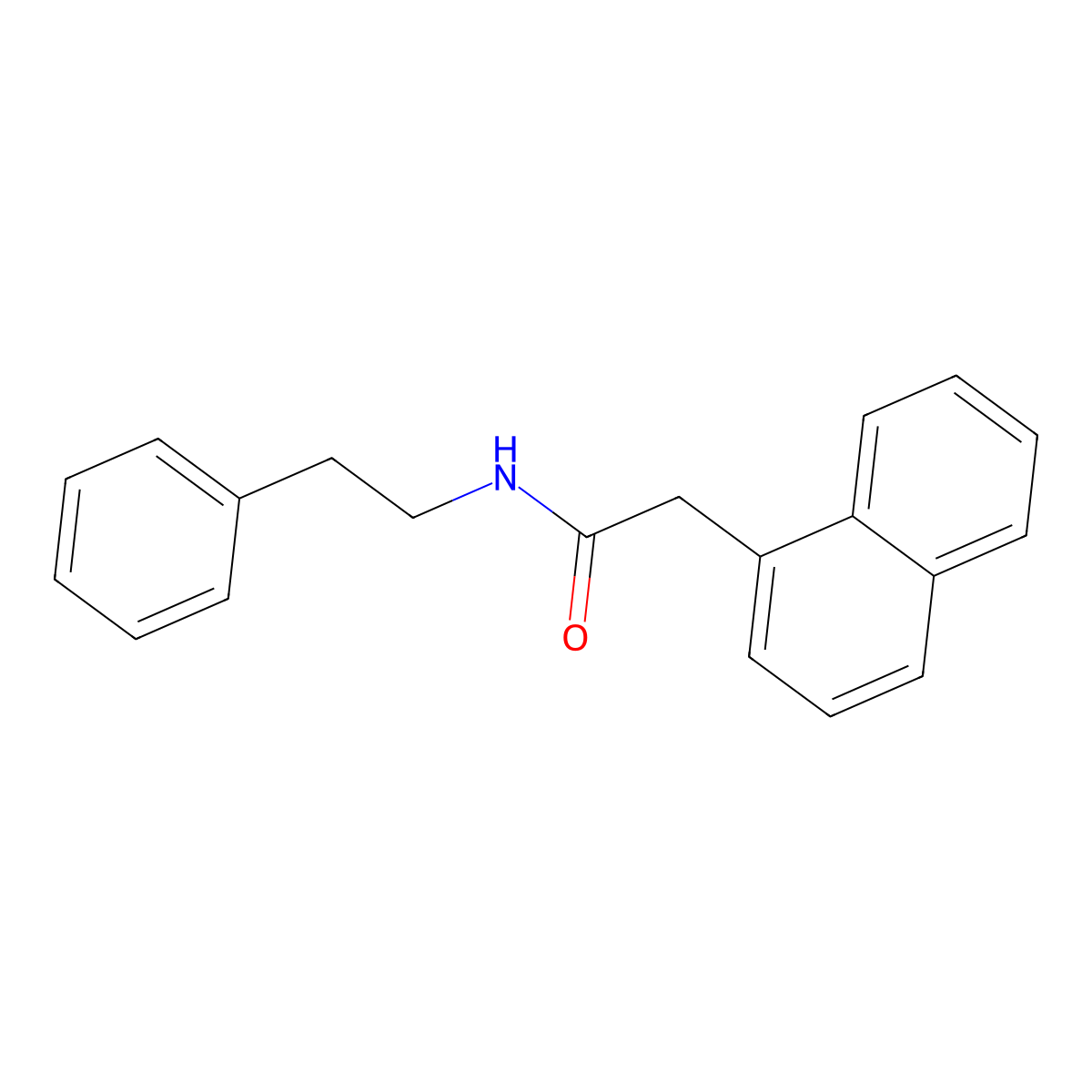 2-naphthyl-N-(2-phenylethyl)acetamide molecular structure, CAS 329920-25-4