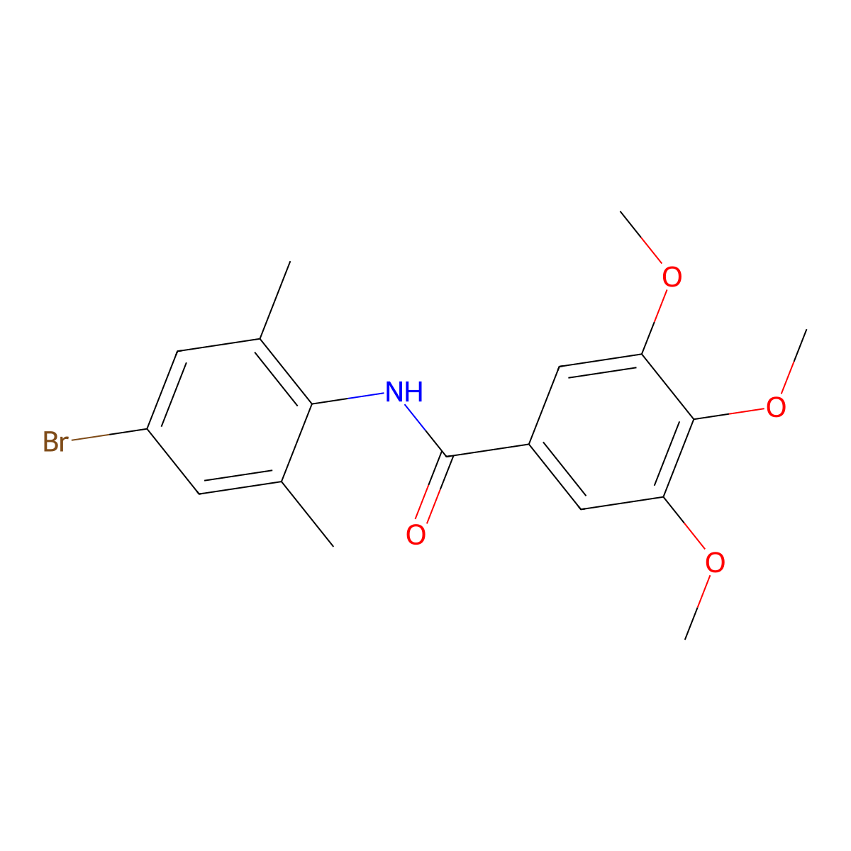 N-(4-bromo-2,6-dimethylphenyl)-3,4,5-trimethoxybenzamide molecular structure, CAS 329920-28-7