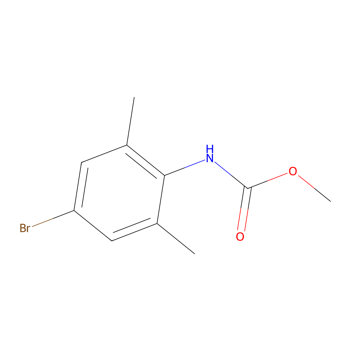 Methyl (4-Bromo-2,6-dimethylphenyl)carbamate molecular structure, CAS 329920-32-3