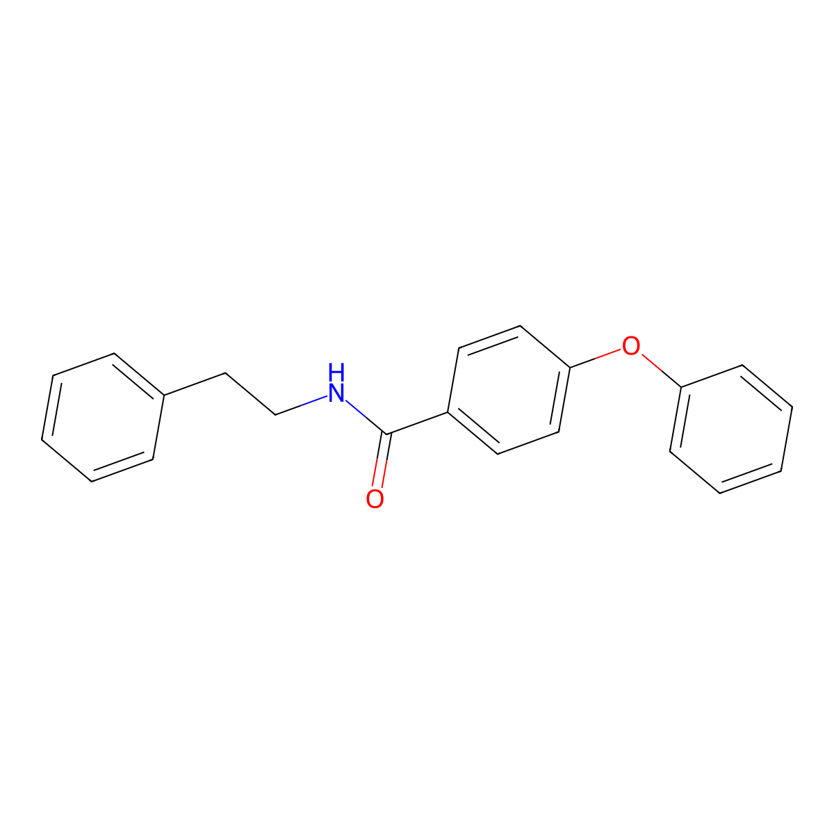 N-phenethyl-4-phenoxybenzamide molecular structure, CAS 329920-36-7