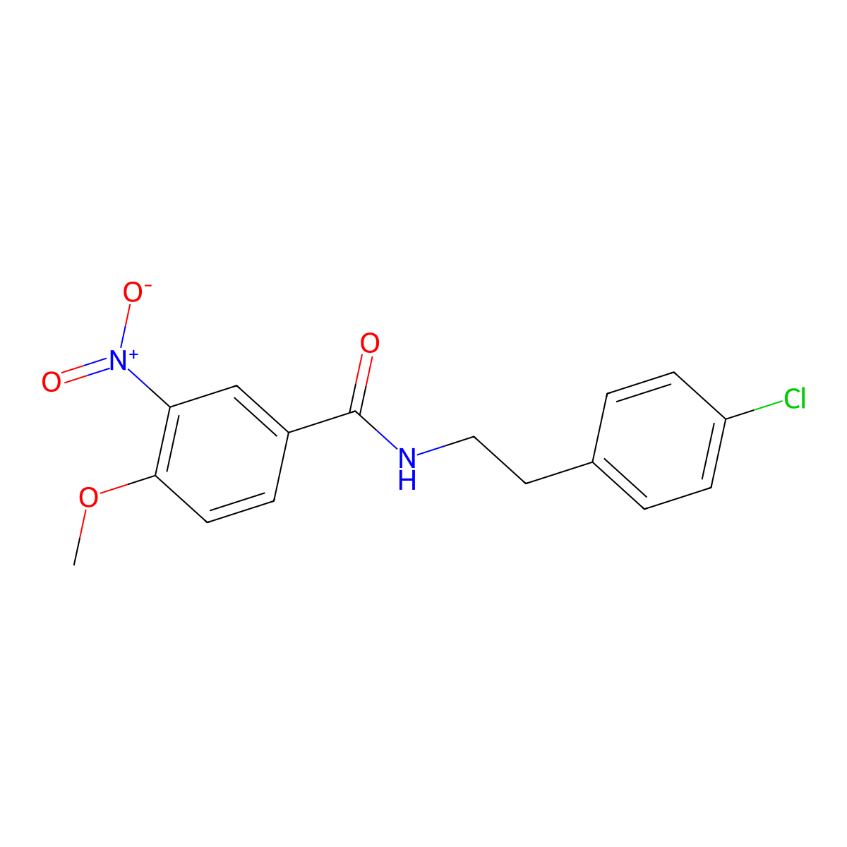 N-[2-(4-chlorophenyl)ethyl]-4-methoxy-3-nitrobenzamide molecular structure, CAS 329920-37-8